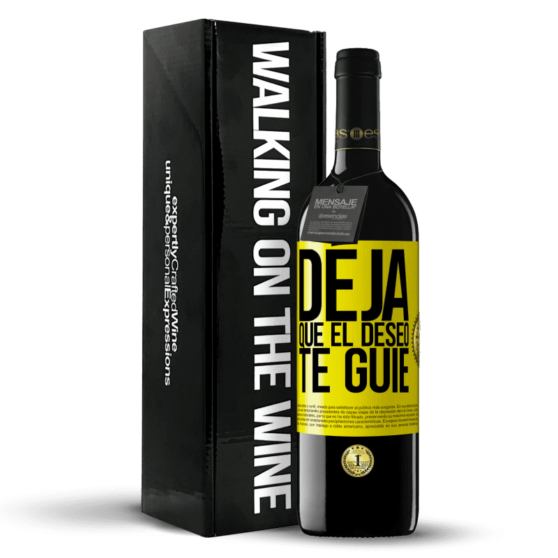 39,95 € Envío gratis | Vino Tinto Edición RED MBE Reserva Deja que el deseo te guíe Etiqueta Amarilla. Etiqueta personalizable Reserva 12 Meses Cosecha 2015 Tempranillo