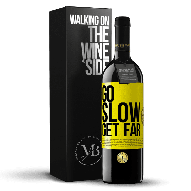 39,95 € Free Shipping | Red Wine RED Edition MBE Reserve Go slow. Get far Yellow Label. Customizable label Reserve 12 Months Harvest 2014 Tempranillo