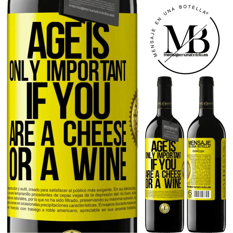 24,95 € Free Shipping | Red Wine RED Edition Crianza 6 Months Age is only important if you are a cheese or a wine Yellow Label. Customizable label Aging in oak barrels 6 Months Harvest 2019 Tempranillo