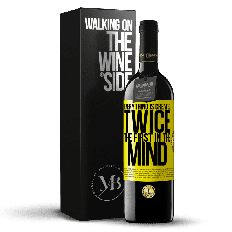 39,95 € Free Shipping | Red Wine RED Edition MBE Reserve Everything is created twice. The first in the mind Yellow Label. Customizable label Reserve 12 Months Harvest 2014 Tempranillo