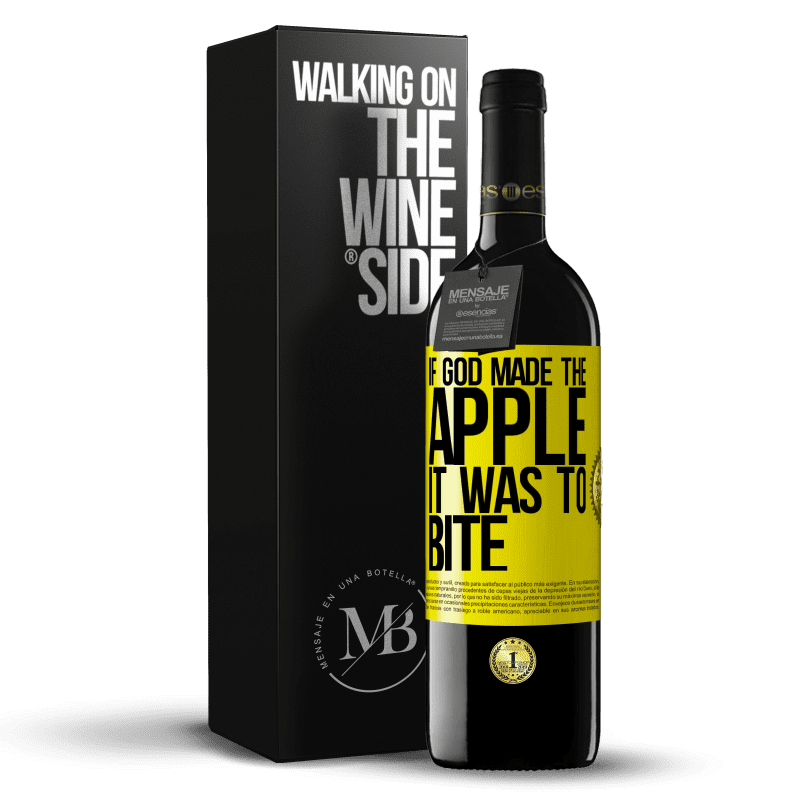 39,95 € Free Shipping | Red Wine RED Edition MBE Reserve If God made the apple it was to bite Yellow Label. Customizable label Reserve 12 Months Harvest 2014 Tempranillo