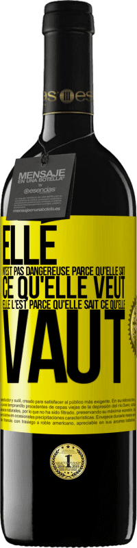 39,95 € | Vin rouge Édition RED MBE Réserve Elle n'est pas dangereuse parce qu'elle sait ce qu'elle veut, elle l'est parce qu'elle sait ce qu'elle vaut Étiquette Jaune. Étiquette personnalisable Réserve 12 Mois Récolte 2016 Tempranillo