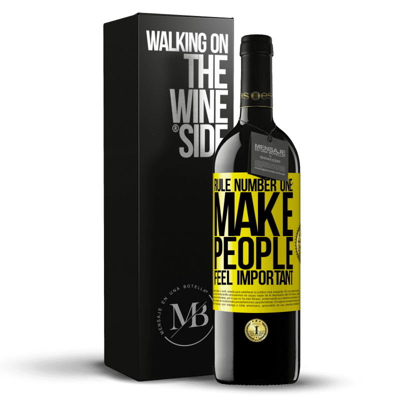 39,95 € Free Shipping | Red Wine RED Edition MBE Reserve Rule number one: make people feel important Yellow Label. Customizable label Reserve 12 Months Harvest 2014 Tempranillo