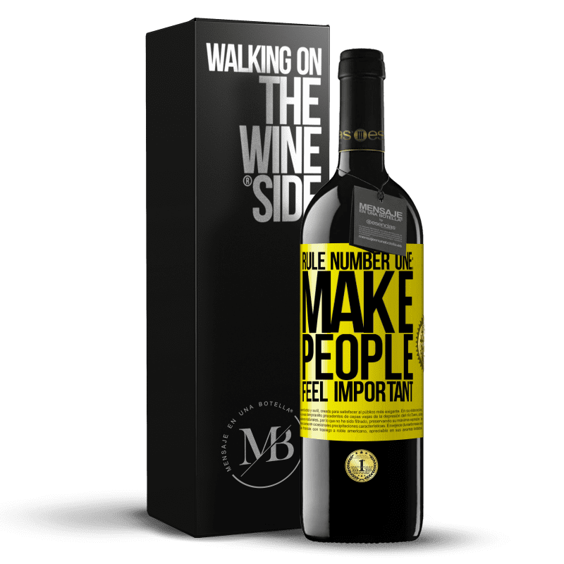 39,95 € Free Shipping | Red Wine RED Edition MBE Reserve Rule number one: make people feel important Yellow Label. Customizable label Reserve 12 Months Harvest 2015 Tempranillo