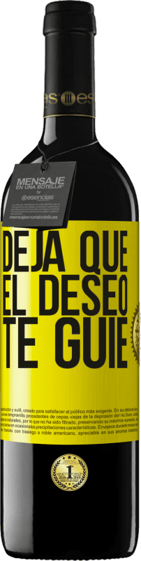 39,95 € Envío gratis | Vino Tinto Edición RED MBE Reserva Deja que el deseo te guíe Etiqueta Amarilla. Etiqueta personalizable Reserva 12 Meses Cosecha 2016 Tempranillo