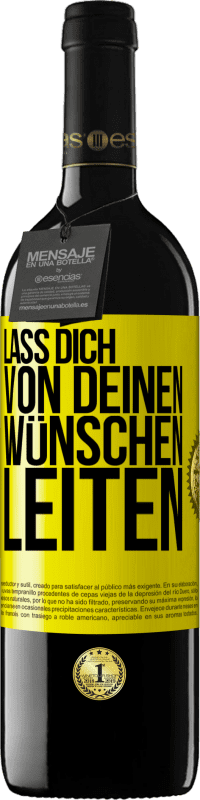 Kostenloser Versand | Rotwein RED Ausgabe MBE Reserve Lass dich von deinen Wünschen leiten Gelbes Etikett. Anpassbares Etikett Reserve 12 Monate Ernte 2014 Tempranillo