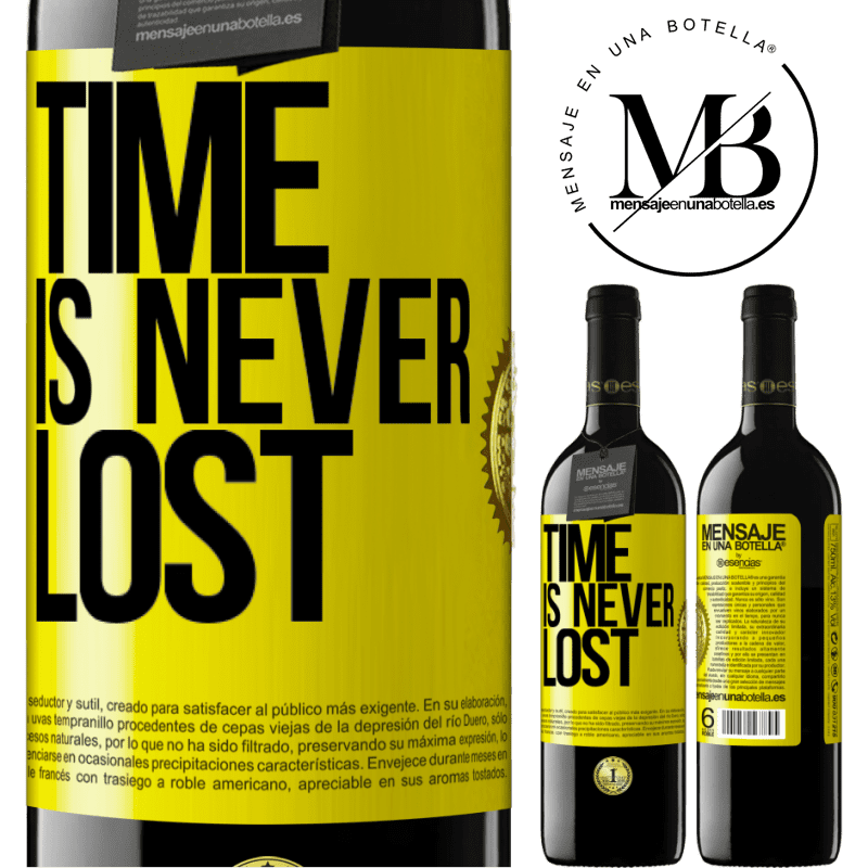 39,95 € Free Shipping | Red Wine RED Edition MBE Reserve Time is never lost Yellow Label. Customizable label Reserve 12 Months Harvest 2014 Tempranillo