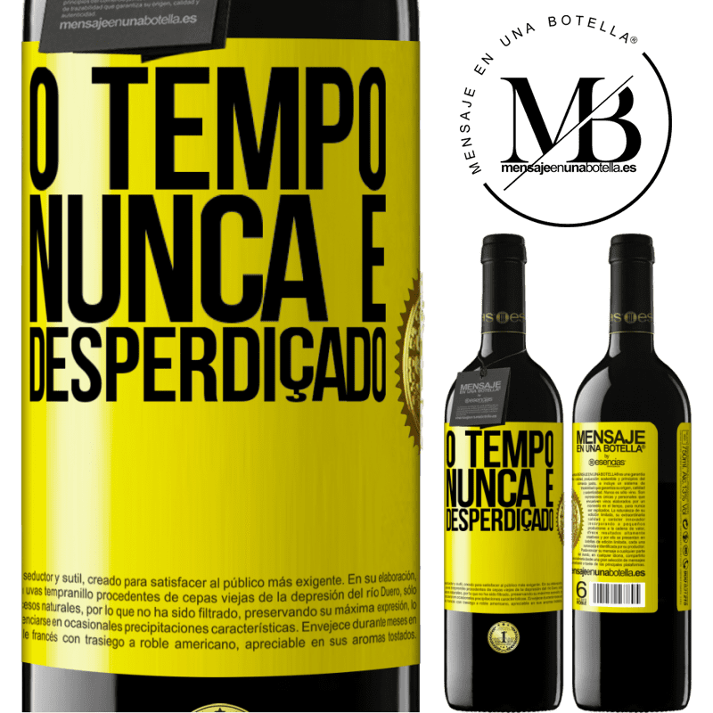 39,95 € Envio grátis | Vinho tinto Edição RED MBE Reserva O tempo nunca é desperdiçado Etiqueta Amarela. Etiqueta personalizável Reserva 12 Meses Colheita 2014 Tempranillo