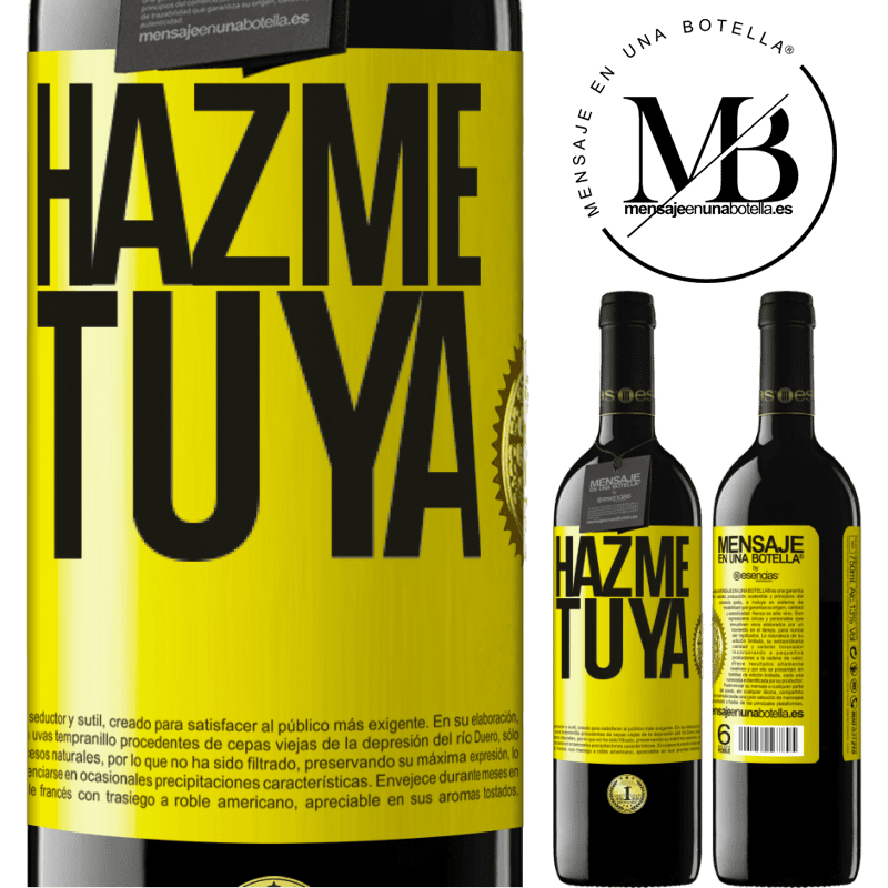 39,95 € Envío gratis | Vino Tinto Edición RED MBE Reserva Hazme tuya Etiqueta Amarilla. Etiqueta personalizable Reserva 12 Meses Cosecha 2015 Tempranillo