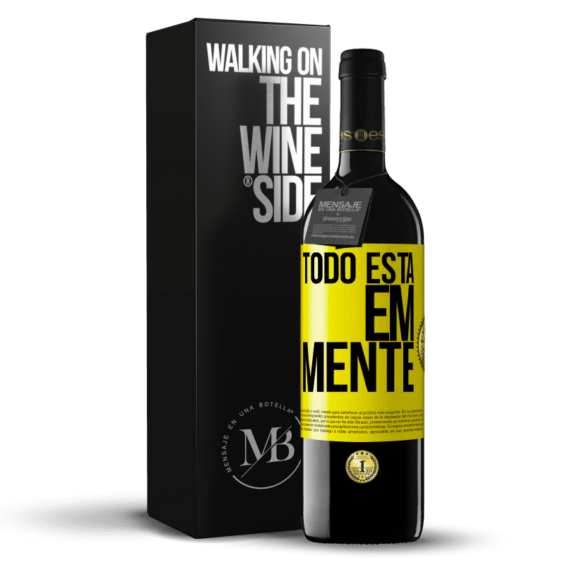 39,95 € Envio grátis | Vinho tinto Edição RED MBE Reserva Todo está em mente Etiqueta Amarela. Etiqueta personalizável Reserva 12 Meses Colheita 2015 Tempranillo