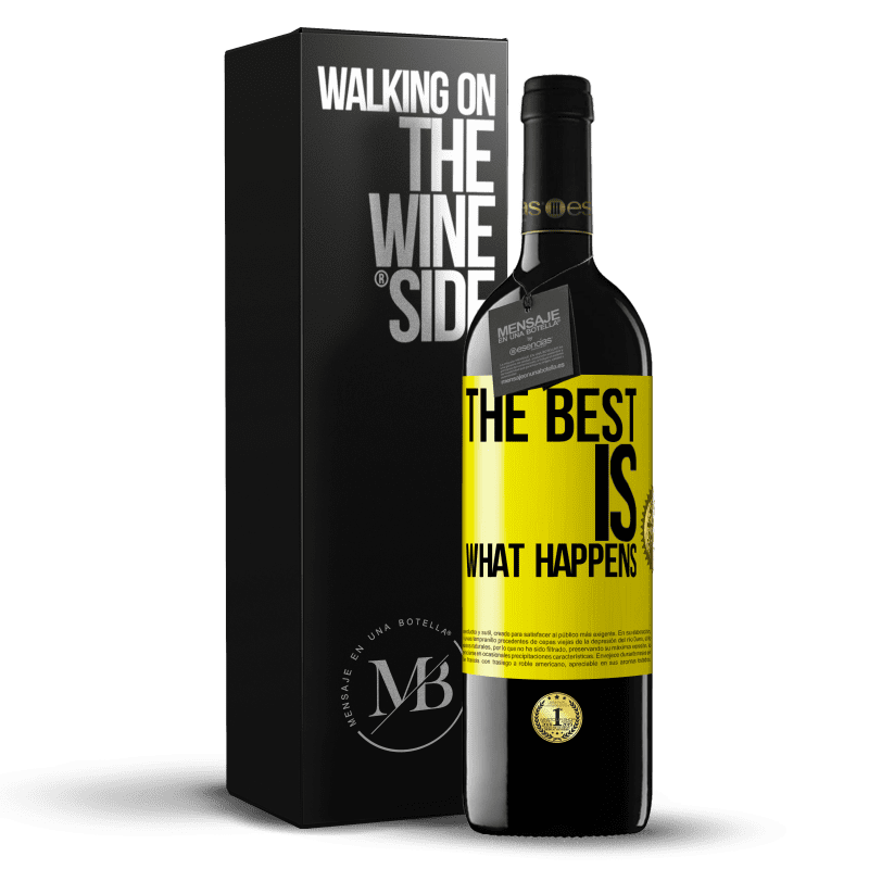 39,95 € Free Shipping | Red Wine RED Edition MBE Reserve The best is what happens Yellow Label. Customizable label Reserve 12 Months Harvest 2014 Tempranillo