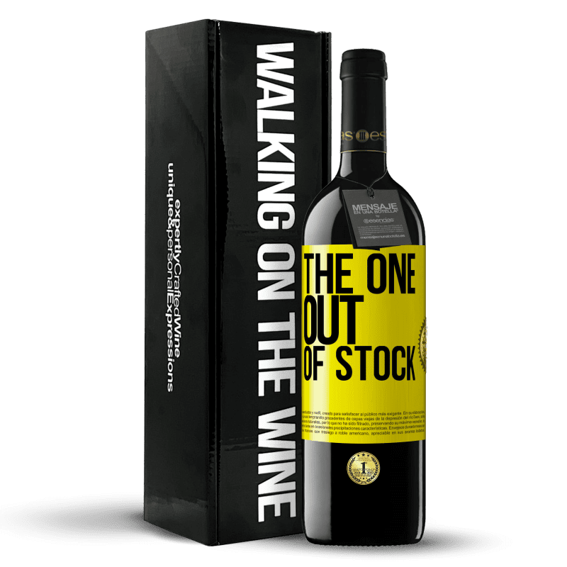 39,95 € Envío gratis | Vino Tinto Edición RED MBE Reserva The one out of stock Etiqueta Amarilla. Etiqueta personalizable Reserva 12 Meses Cosecha 2016 Tempranillo