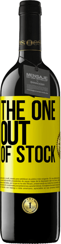 39,95 € Spedizione Gratuita | Vino rosso Edizione RED MBE Riserva The one out of stock Etichetta Gialla. Etichetta personalizzabile Riserva 12 Mesi Raccogliere 2016 Tempranillo