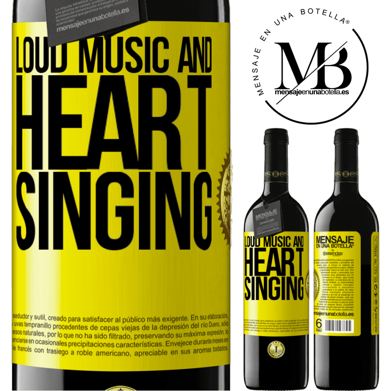 39,95 € Free Shipping | Red Wine RED Edition MBE Reserve The loud music and the heart singing Yellow Label. Customizable label Reserve 12 Months Harvest 2014 Tempranillo