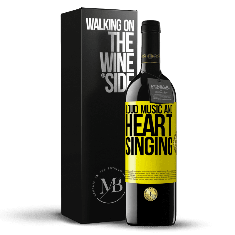 39,95 € Free Shipping | Red Wine RED Edition MBE Reserve The loud music and the heart singing Yellow Label. Customizable label Reserve 12 Months Harvest 2014 Tempranillo