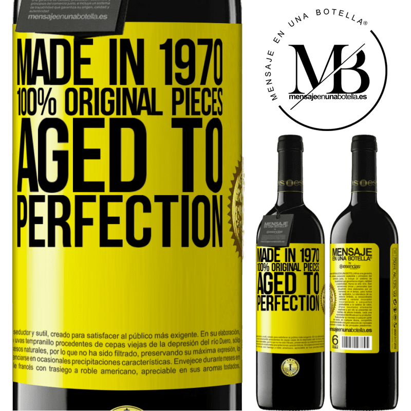 24,95 € Free Shipping | Red Wine RED Edition Crianza 6 Months Made in 1970, 100% original pieces. Aged to perfection Yellow Label. Customizable label Aging in oak barrels 6 Months Harvest 2019 Tempranillo