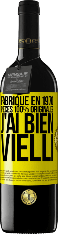 39,95 € | Vin rouge Édition RED MBE Réserve Fabriqué en 1970, pièces 100% originales. J'ai bien vielli Étiquette Jaune. Étiquette personnalisable Réserve 12 Mois Récolte 2014 Tempranillo