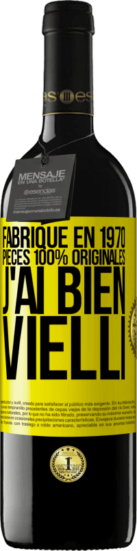 39,95 € Envoi gratuit | Vin rouge Édition RED MBE Réserve Fabriqué en 1970, pièces 100% originales. J'ai bien vielli Étiquette Jaune. Étiquette personnalisable Réserve 12 Mois Récolte 2016 Tempranillo