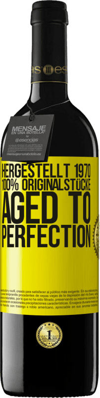39,95 € | Rotwein RED Ausgabe MBE Reserve Hergestellt 1970, 100% Originalstücke. Aged to perfection Gelbes Etikett. Anpassbares Etikett Reserve 12 Monate Ernte 2014 Tempranillo