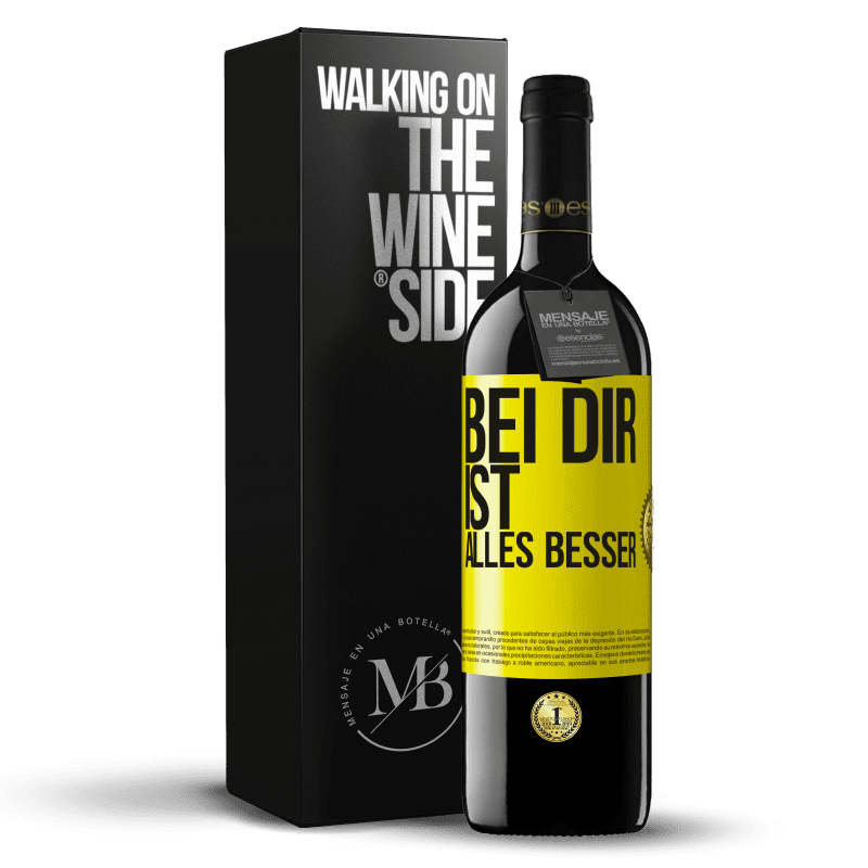 39,95 € Kostenloser Versand | Rotwein RED Ausgabe MBE Reserve Bei dir ist alles besser Gelbes Etikett. Anpassbares Etikett Reserve 12 Monate Ernte 2015 Tempranillo