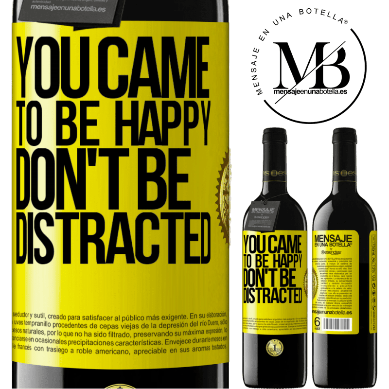 24,95 € Free Shipping | Red Wine RED Edition Crianza 6 Months You came to be happy, don't be distracted Yellow Label. Customizable label Aging in oak barrels 6 Months Harvest 2019 Tempranillo
