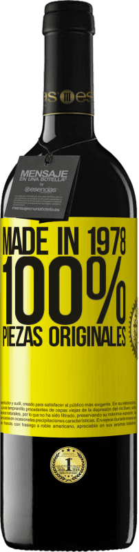 39,95 € | Vino Tinto Edición RED MBE Reserva Made in 1978. 100% piezas originales Etiqueta Amarilla. Etiqueta personalizable Reserva 12 Meses Cosecha 2014 Tempranillo