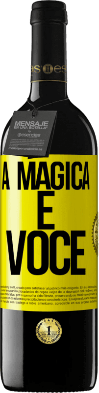 39,95 € | Vinho tinto Edição RED MBE Reserva A mágica é você Etiqueta Amarela. Etiqueta personalizável Reserva 12 Meses Colheita 2014 Tempranillo