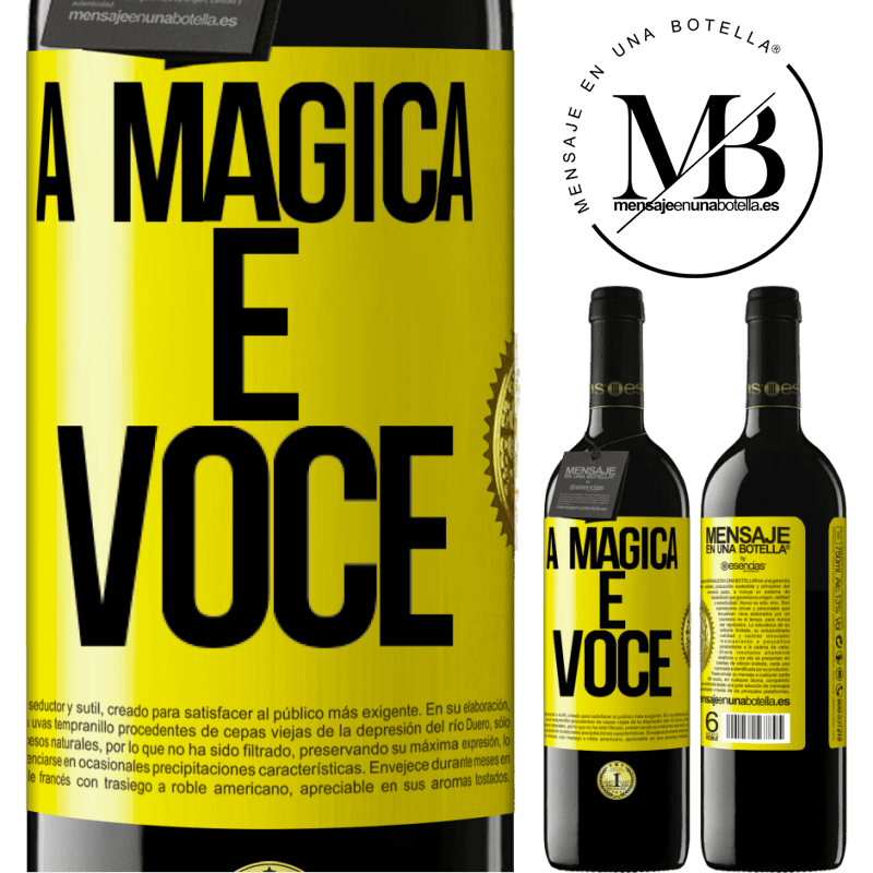 39,95 € Envio grátis | Vinho tinto Edição RED MBE Reserva A mágica é você Etiqueta Amarela. Etiqueta personalizável Reserva 12 Meses Colheita 2015 Tempranillo
