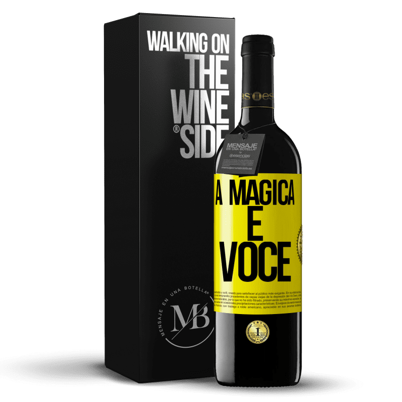 39,95 € Envio grátis | Vinho tinto Edição RED MBE Reserva A mágica é você Etiqueta Amarela. Etiqueta personalizável Reserva 12 Meses Colheita 2015 Tempranillo