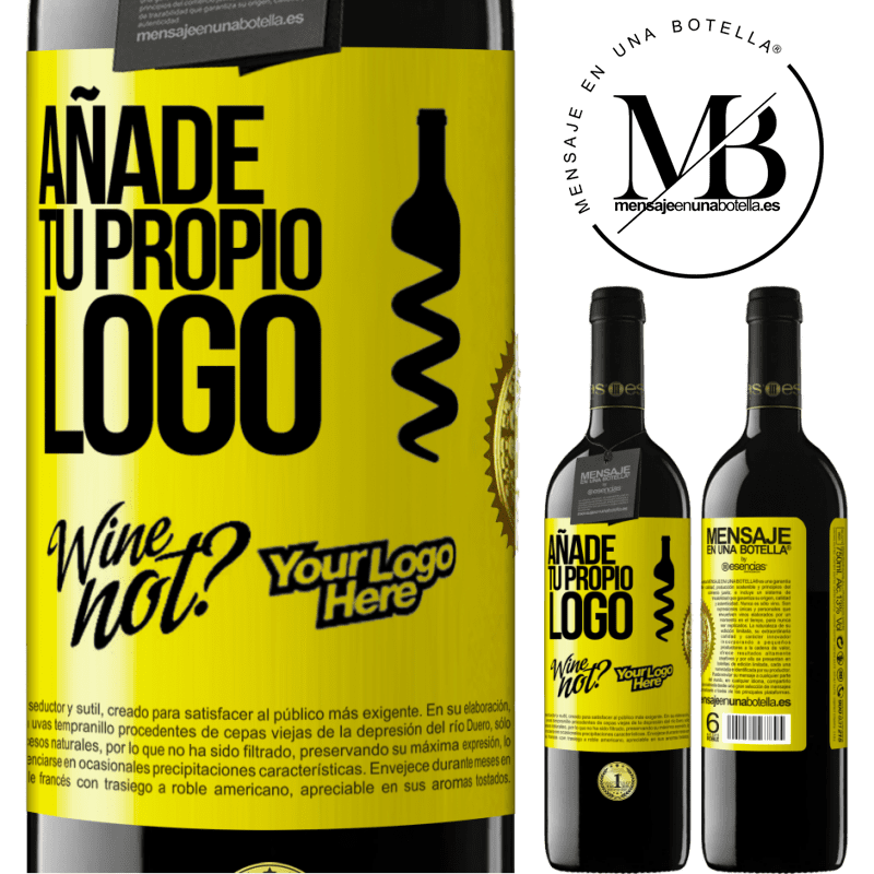 39,95 € Envío gratis | Vino Tinto Edición RED MBE Reserva Añade tu propio logo Etiqueta Amarilla. Etiqueta personalizable Reserva 12 Meses Cosecha 2015 Tempranillo