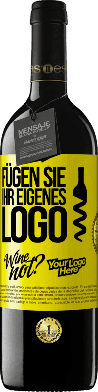 39,95 € | Rotwein RED Ausgabe MBE Reserve Füge dein eigenes Logo hinzu Gelbes Etikett. Anpassbares Etikett Reserve 12 Monate Ernte 2014 Tempranillo