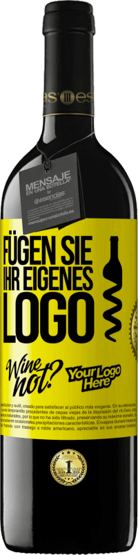 39,95 € Kostenloser Versand | Rotwein RED Ausgabe MBE Reserve Füge dein eigenes Logo hinzu Gelbes Etikett. Anpassbares Etikett Reserve 12 Monate Ernte 2016 Tempranillo