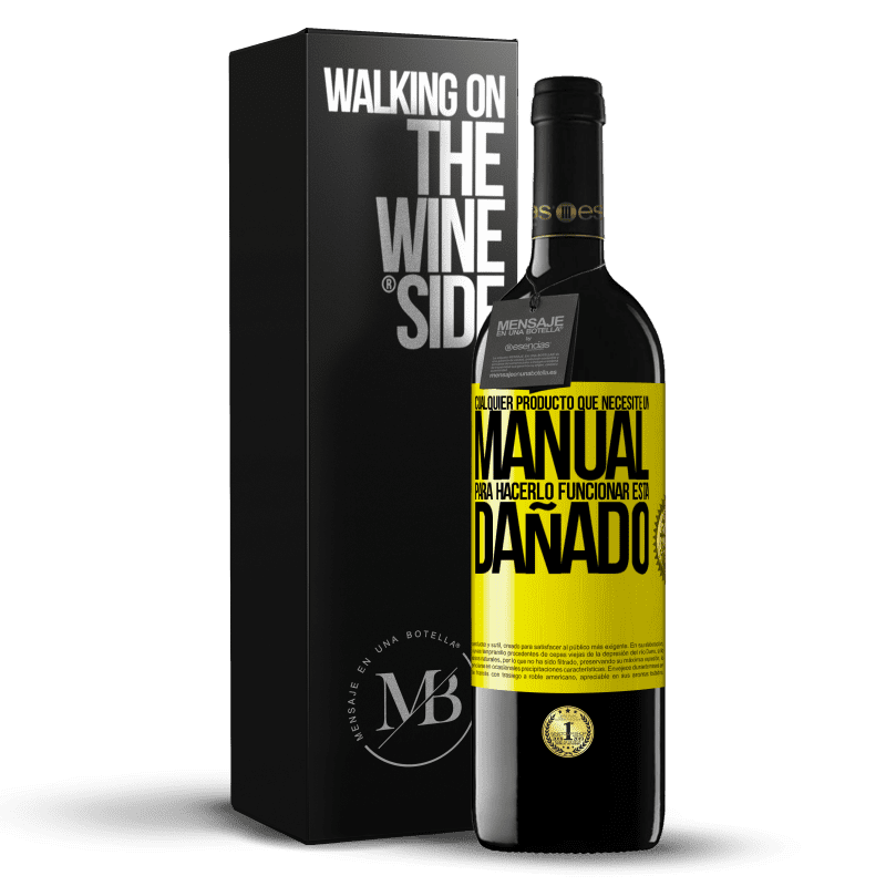 39,95 € Envío gratis | Vino Tinto Edición RED MBE Reserva Cualquier producto que necesite un manual para hacerlo funcionar, está dañado Etiqueta Amarilla. Etiqueta personalizable Reserva 12 Meses Cosecha 2014 Tempranillo