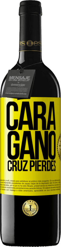 39,95 € | Vino Tinto Edición RED MBE Reserva Cara gano, cruz pierdes Etiqueta Amarilla. Etiqueta personalizable Reserva 12 Meses Cosecha 2016 Tempranillo