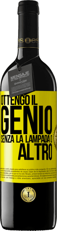 Spedizione Gratuita | Vino rosso Edizione RED MBE Riserva Ottengo il genio senza la lampada o altro Etichetta Gialla. Etichetta personalizzabile Riserva 12 Mesi Raccogliere 2016 Tempranillo