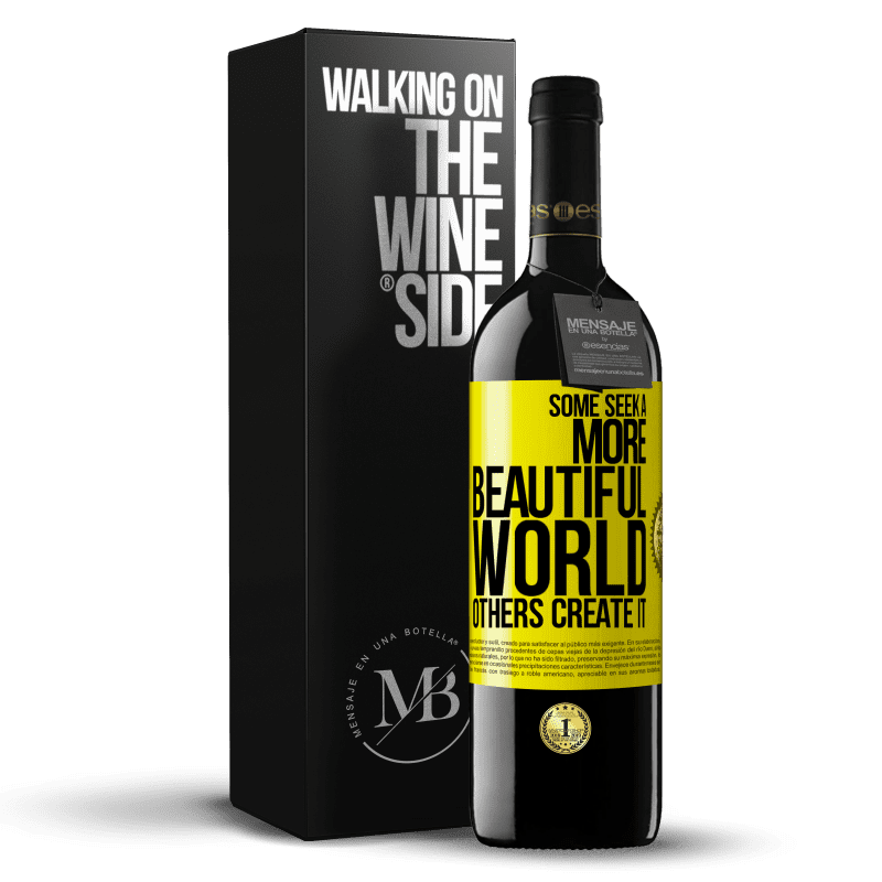 39,95 € Free Shipping | Red Wine RED Edition MBE Reserve Some seek a more beautiful world, others create it Yellow Label. Customizable label Reserve 12 Months Harvest 2014 Tempranillo