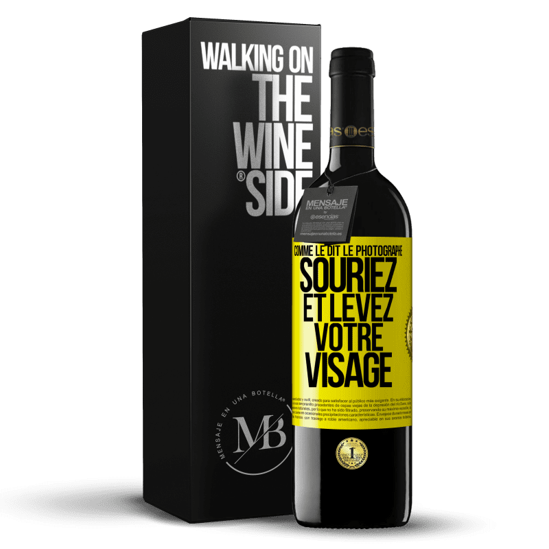 39,95 € Envoi gratuit | Vin rouge Édition RED MBE Réserve Comme le dit le photographe, souriez et levez votre visage Étiquette Jaune. Étiquette personnalisable Réserve 12 Mois Récolte 2016 Tempranillo