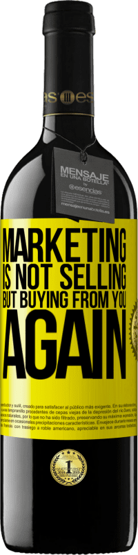 «Marketing is not selling, but buying from you again» RED Edition MBE Reserve