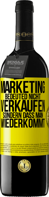 «Marketing bedeuted nicht verkaufen, sondern dass man wiederkommt» RED Ausgabe MBE Reserve