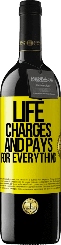 Free Shipping | Red Wine RED Edition MBE Reserve Life charges and pays for everything Yellow Label. Customizable label Reserve 12 Months Harvest 2014 Tempranillo