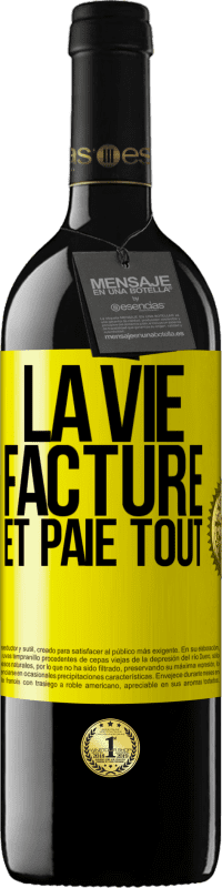 39,95 € Envoi gratuit | Vin rouge Édition RED MBE Réserve La vie facture et paie tout Étiquette Jaune. Étiquette personnalisable Réserve 12 Mois Récolte 2016 Tempranillo