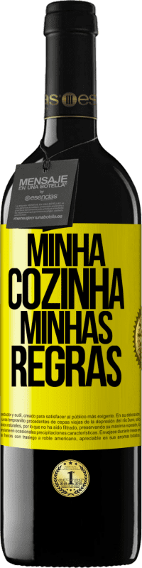 Envio grátis | Vinho tinto Edição RED MBE Reserva Minha cozinha, minhas regras Etiqueta Amarela. Etiqueta personalizável Reserva 12 Meses Colheita 2014 Tempranillo