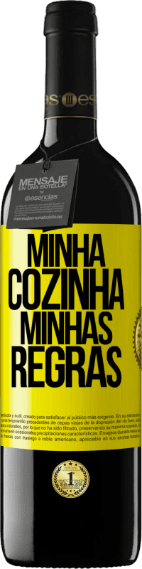 39,95 € | Vinho tinto Edição RED MBE Reserva Minha cozinha, minhas regras Etiqueta Amarela. Etiqueta personalizável Reserva 12 Meses Colheita 2016 Tempranillo