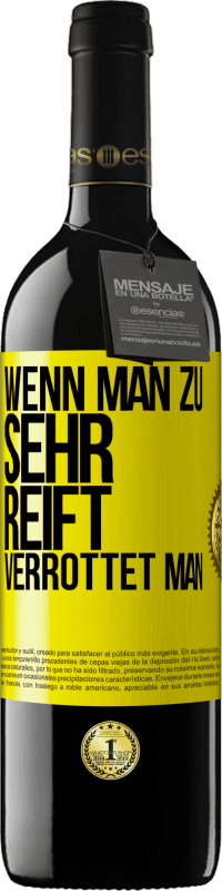 Kostenloser Versand | Rotwein RED Ausgabe MBE Reserve Wenn man zu sehr reift, verrottet man Gelbes Etikett. Anpassbares Etikett Reserve 12 Monate Ernte 2014 Tempranillo