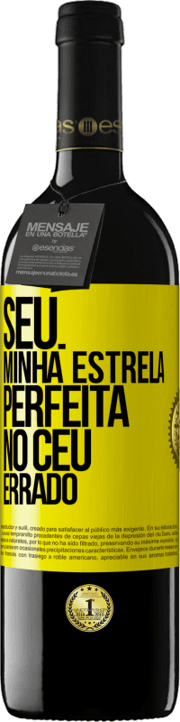 Envio grátis | Vinho tinto Edição RED MBE Reserva Seu. Minha estrela perfeita no céu errado Etiqueta Amarela. Etiqueta personalizável Reserva 12 Meses Colheita 2014 Tempranillo