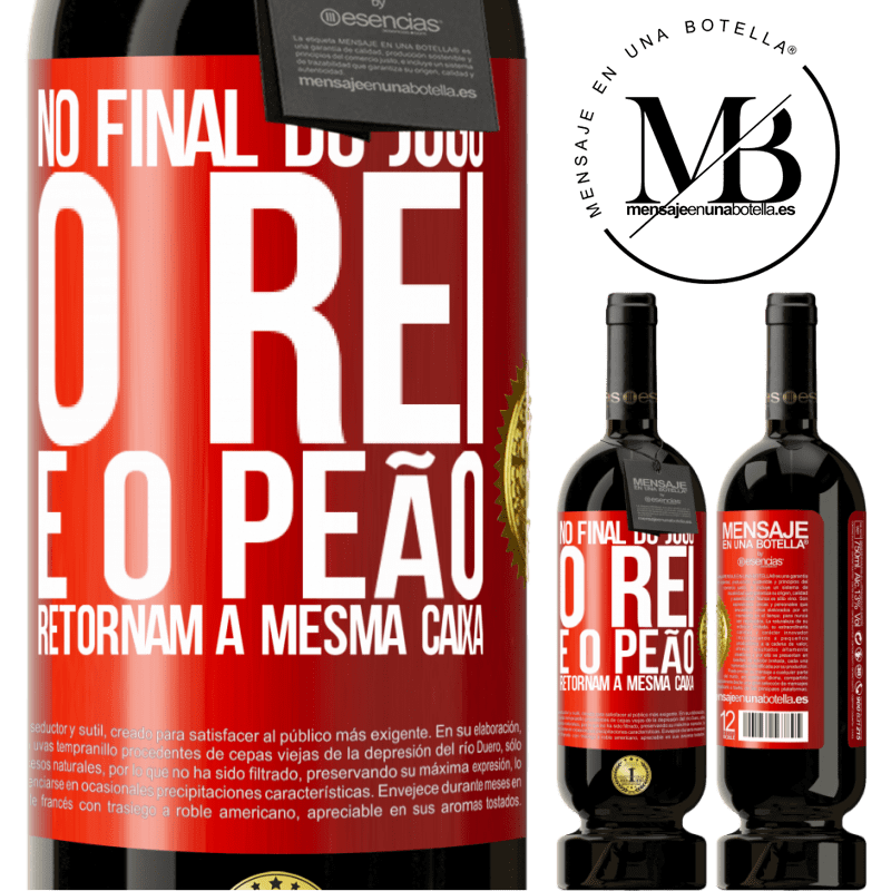 49,95 € Envio grátis | Vinho tinto Edição Premium MBS® Reserva No final do jogo, o rei e o peão retornam à mesma caixa Etiqueta Vermelha. Etiqueta personalizável Reserva 12 Meses Colheita 2014 Tempranillo