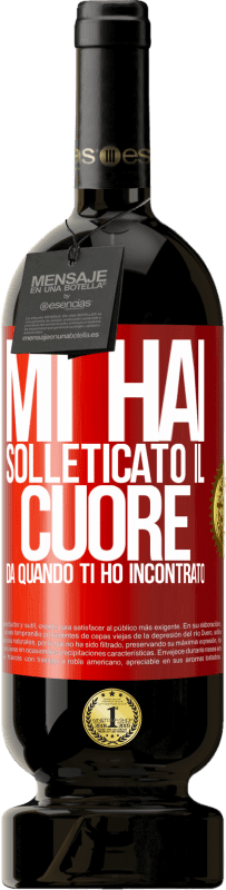 49,95 € Spedizione Gratuita | Vino rosso Edizione Premium MBS® Riserva Mi hai solleticato il cuore da quando ti ho incontrato Etichetta Rossa. Etichetta personalizzabile Riserva 12 Mesi Raccogliere 2016 Tempranillo