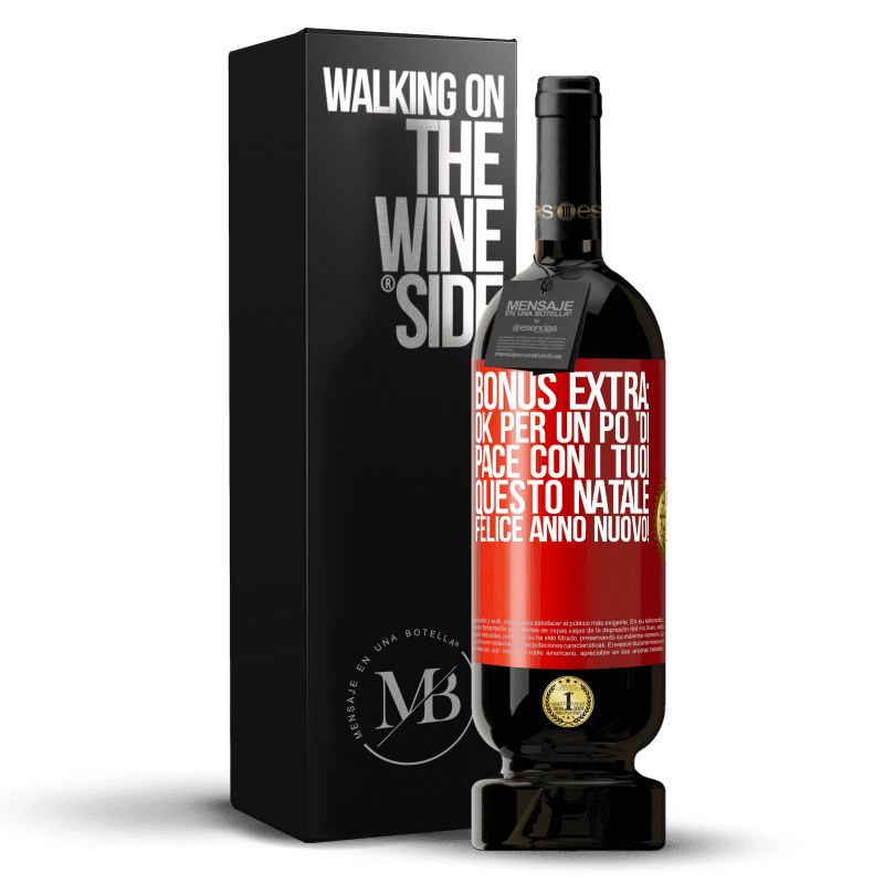 49,95 € Spedizione Gratuita | Vino rosso Edizione Premium MBS® Riserva Bonus extra: Ok per un po 'di pace con i tuoi questo Natale. Felice anno nuovo! Etichetta Rossa. Etichetta personalizzabile Riserva 12 Mesi Raccogliere 2016 Tempranillo