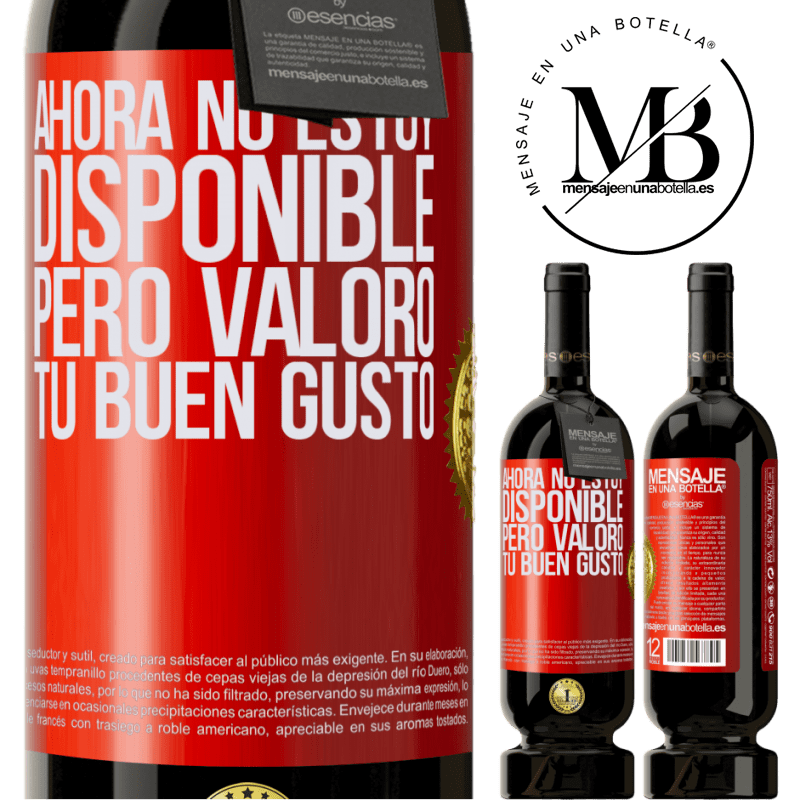49,95 € Envío gratis | Vino Tinto Edición Premium MBS® Reserva Ahora no estoy disponible, pero valoro tu buen gusto Etiqueta Roja. Etiqueta personalizable Reserva 12 Meses Cosecha 2015 Tempranillo