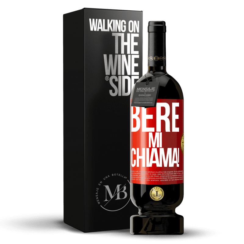 49,95 € Spedizione Gratuita | Vino rosso Edizione Premium MBS® Riserva bere mi chiama! Etichetta Rossa. Etichetta personalizzabile Riserva 12 Mesi Raccogliere 2015 Tempranillo